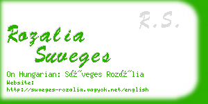 rozalia suveges business card