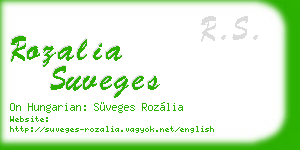 rozalia suveges business card
